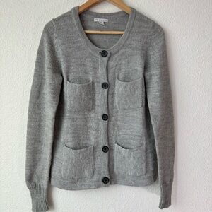 Gap aplaca and wool blend gray front button cardigan Sweater